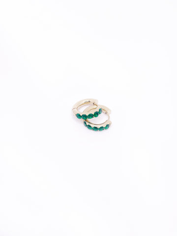 Emerald hoops